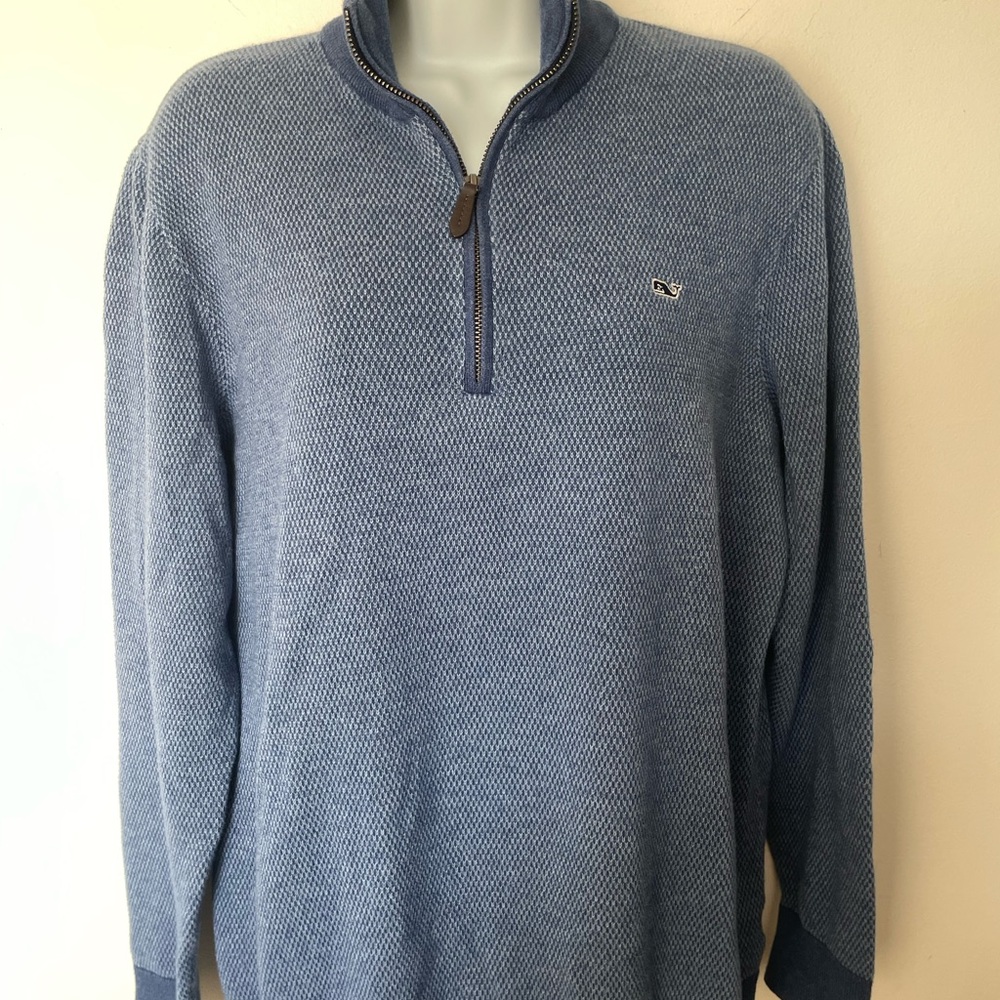Vineyard Vines Blue Zip Up Sweater